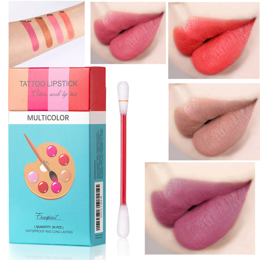 20 Pcs Set Cotton Swab Lipsticks