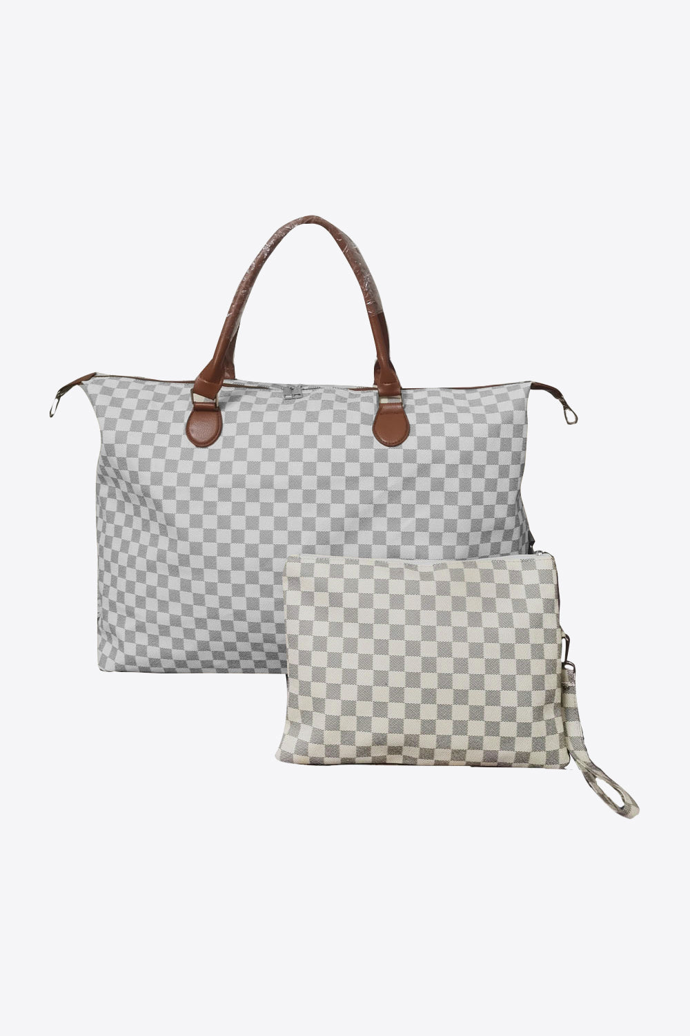 Albertina Checkered Two-Piece Bag Set