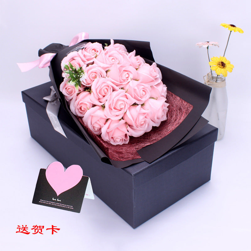 Valentine's day Rose Flower Soap With Gift Box