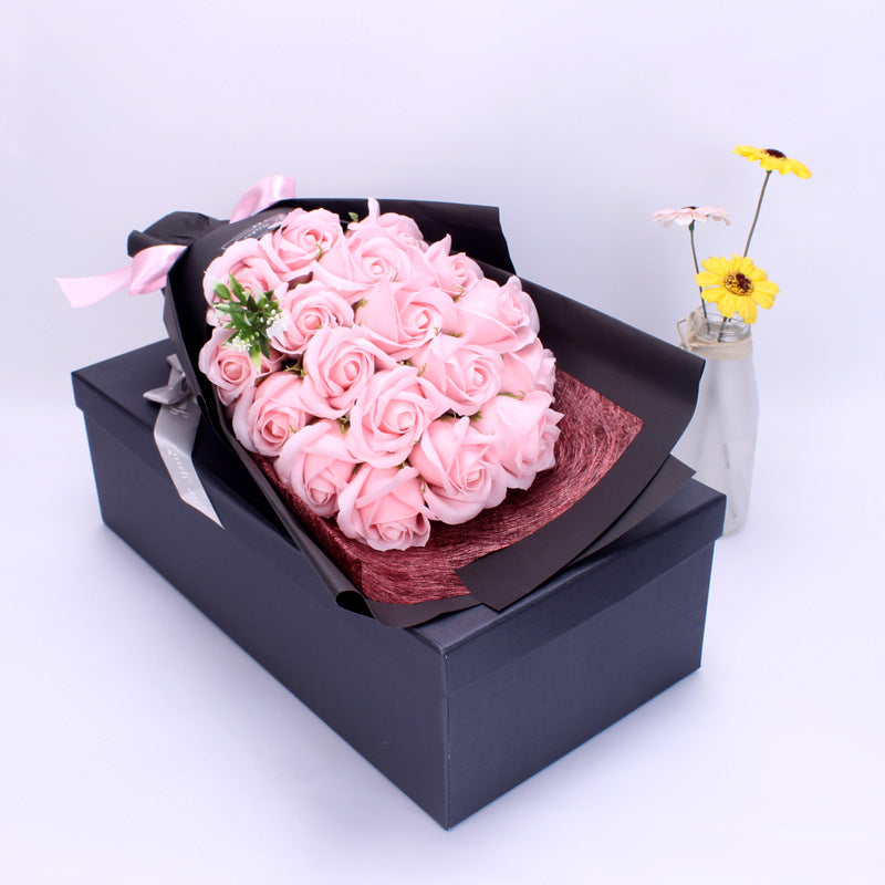 Valentine's day Rose Flower Soap With Gift Box