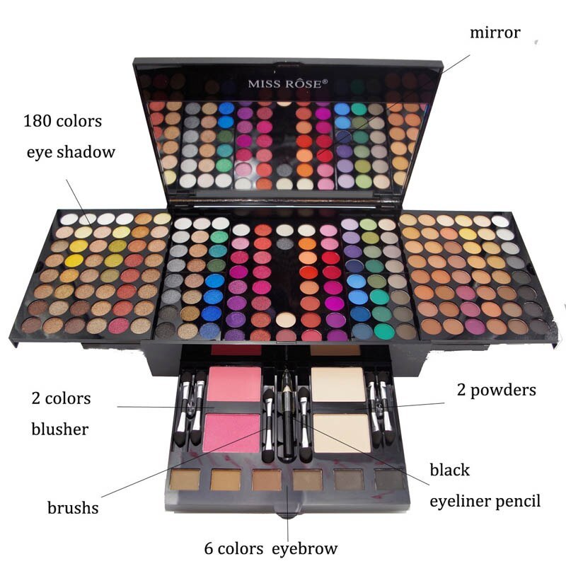 180 Colors Eyes Shadow Blush Set