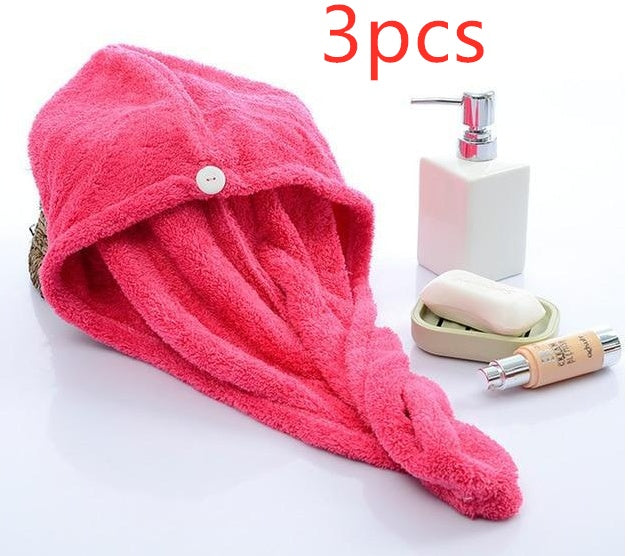 Cosetta Bonnet pour sèche-cheveux, serviette absorbante pour cheveux secs-CJ