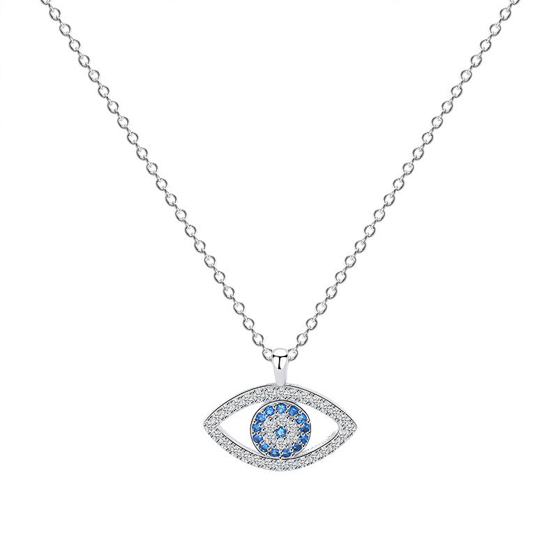 S925 Sterling Silver Jewelry Atmospheric Demon Eye Necklace Eye Pendant