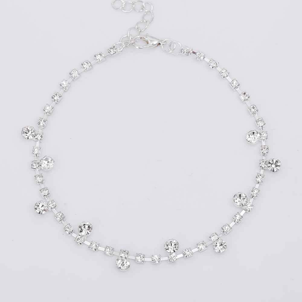 Clarina Water drop anklet ring tassel anklet-CJ