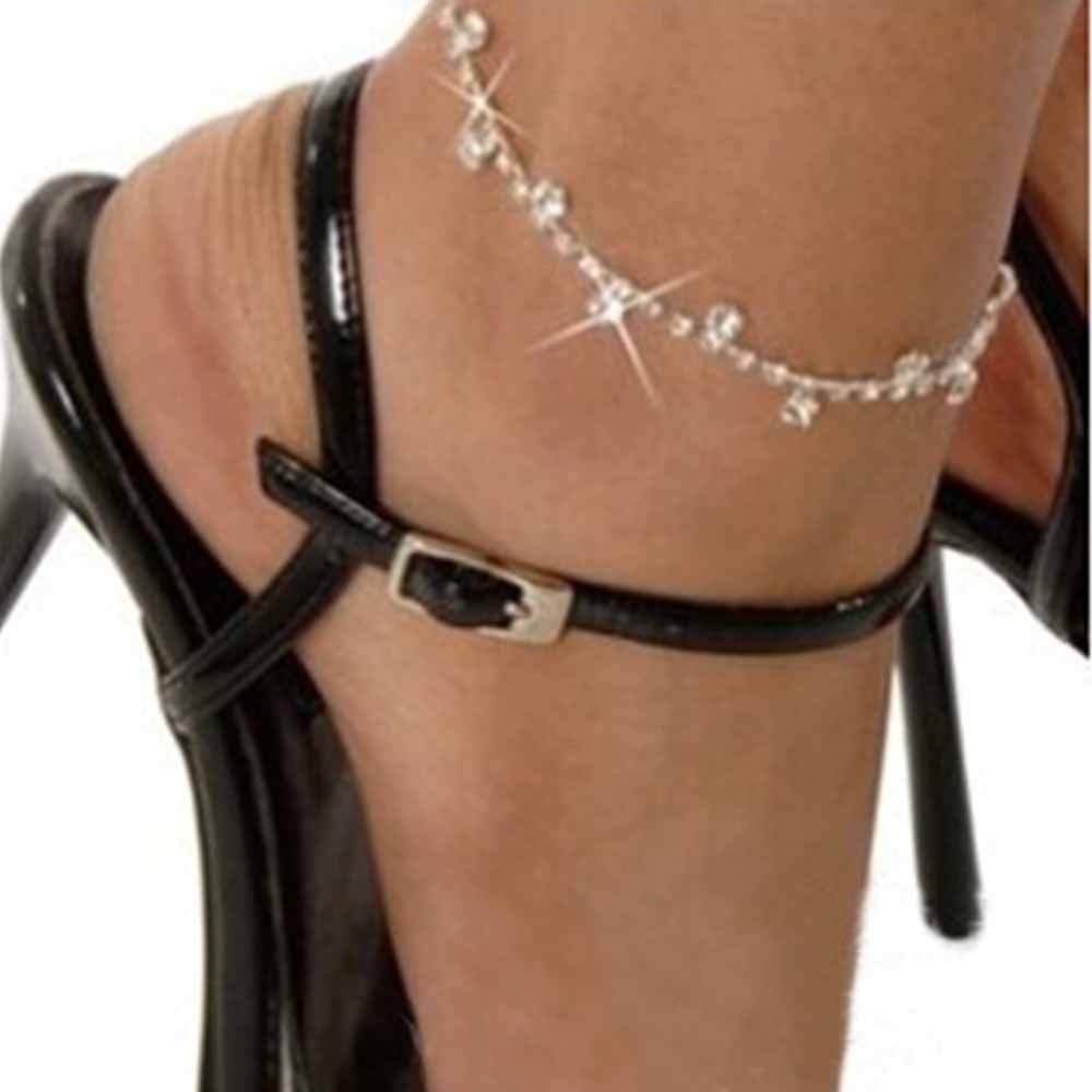 Clarina Water drop anklet ring tassel anklet-CJ