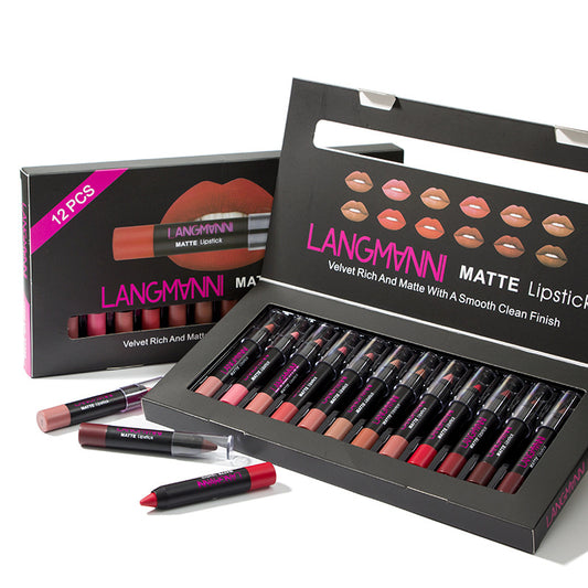 Non-Stick Cup Matte Lipstick And Lip Gloss Set