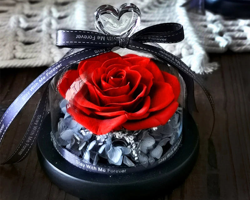 Eternal life flower glass rose