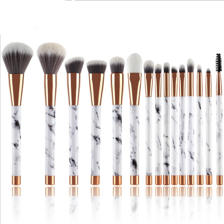 11 sets of marble makeup brush.