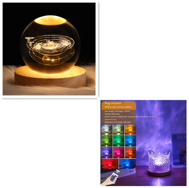 LED Water Ripple Ambient Night Light.