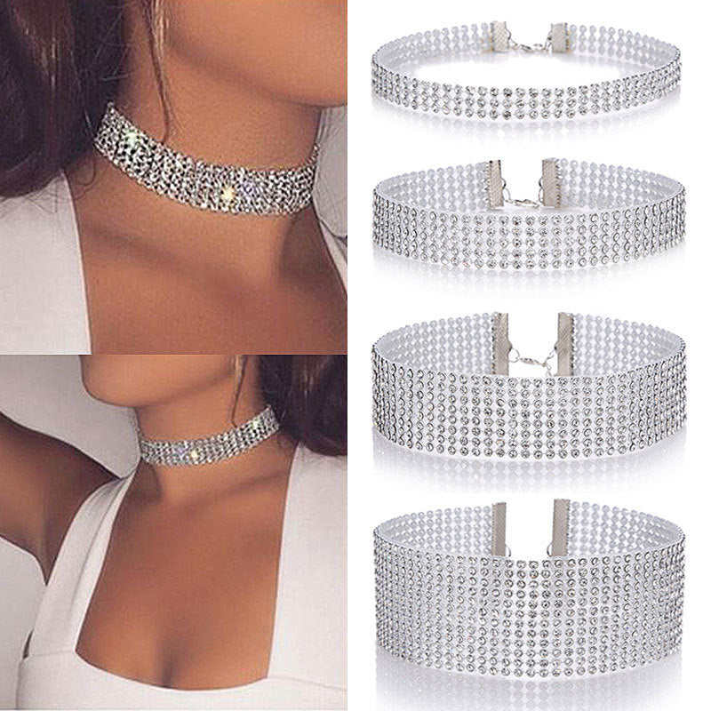 Orsola Crystal Rhinestone Choker Necklace-CJ