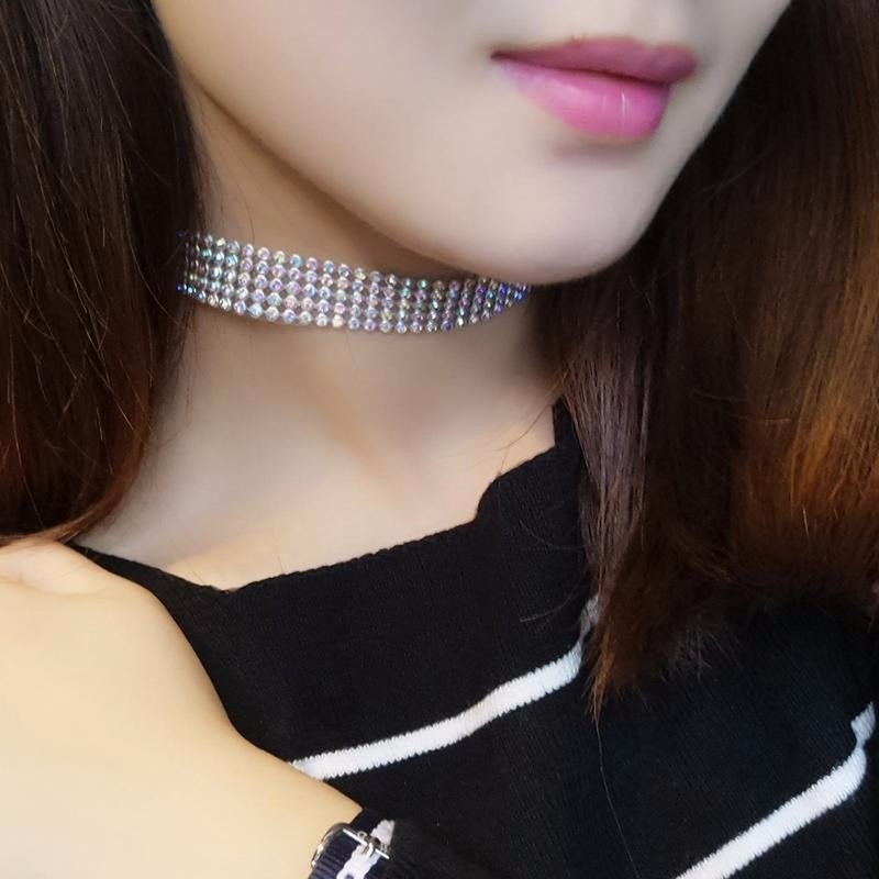 Orsola Crystal Rhinestone Choker Necklace-CJ