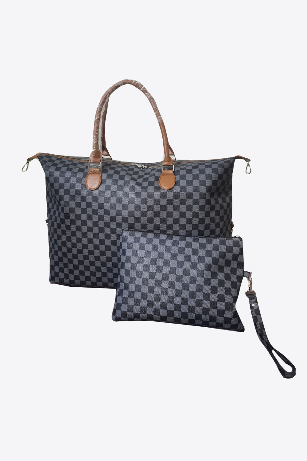 Albertina Checkered Two-Piece Bag Set