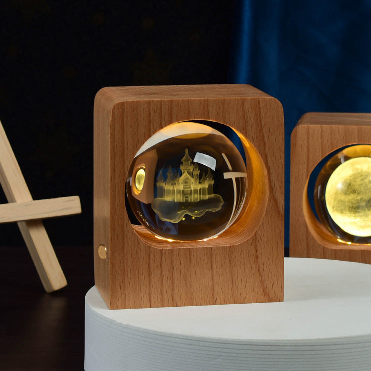 Beech Crystal Ball Night Light 3D Laser.