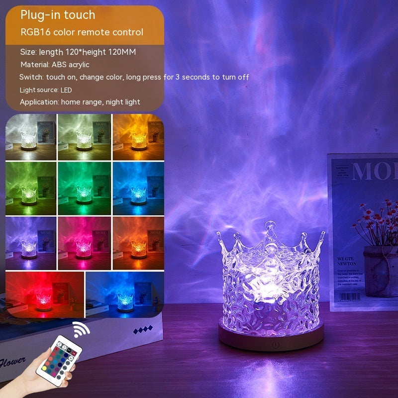 LED Water Ripple Ambient Night Light.