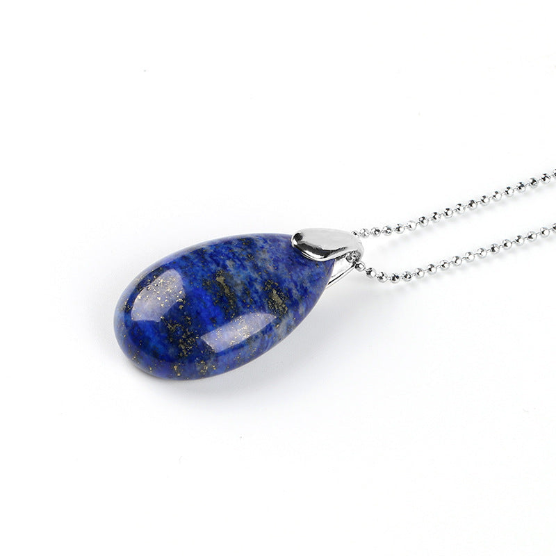 Natural Gem Stone Water Drop Necklaces