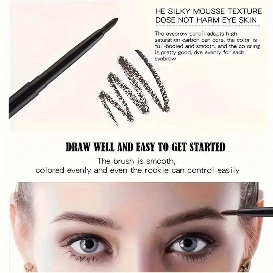 3pcs Waterproof Black Eyeliner Pencils-Smudge-Proof