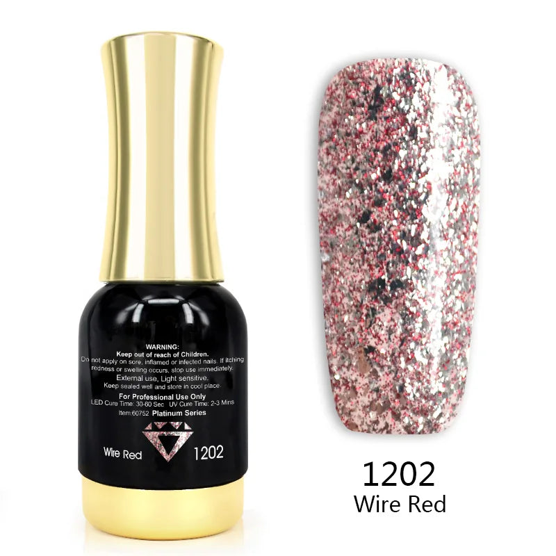 Venalisa Tempered Top Coat Nail Paint Gel 111 Colors Platinum Gel Polish Nail Soak Off UV LED Gel Polish Nail Lacquer Varnishes