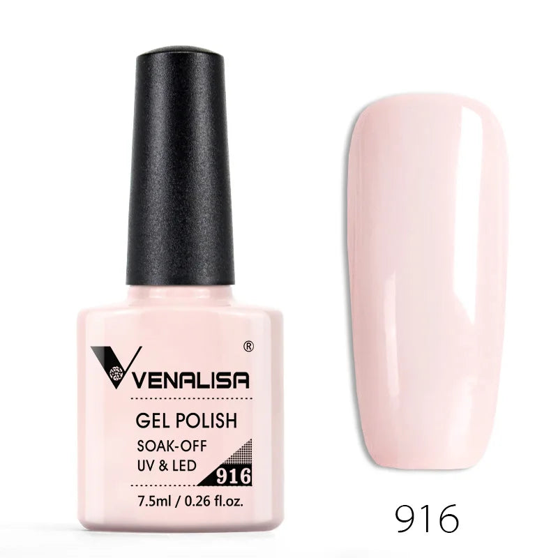 Venalisa Long Wear Top Coat Tempered Top Coat Peel Off Base Coat Color Nail Gel Polish Beautiful Semi Permanent Nail Gel Enamel