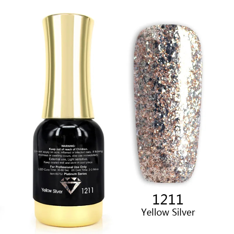 Venalisa Tempered Top Coat Nail Paint Gel 111 Colors Platinum Gel Polish Nail Soak Off UV LED Gel Polish Nail Lacquer Varnishes