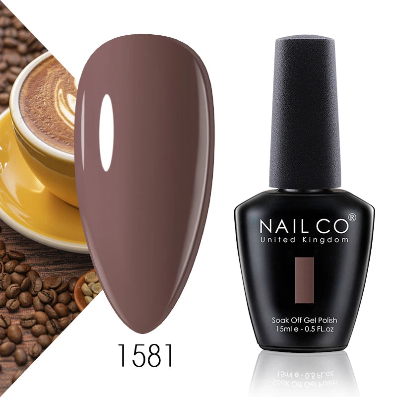 NAILCO 15ml Autumn Brown Colors Series Gel Varnish Coffee Gel Nail Polish Winter Reddish Gellak Design Lacquer Nail Art Manicure