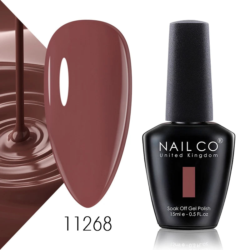 NAILCO 15ml Autumn Brown Colors Series Gel Varnish Coffee Gel Nail Polish Winter Reddish Gellak Design Lacquer Nail Art Manicure