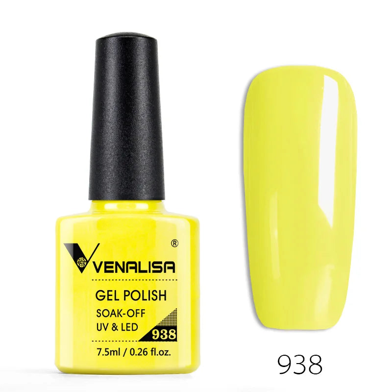 Venalisa Long Wear Top Coat Tempered Top Coat Peel Off Base Coat Color Nail Gel Polish Beautiful Semi Permanent Nail Gel Enamel