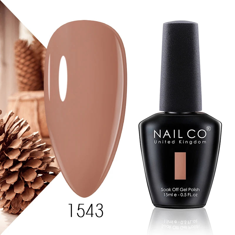 NAILCO 15ml Autumn Brown Colors Series Gel Varnish Coffee Gel Nail Polish Winter Reddish Gellak Design Lacquer Nail Art Manicure