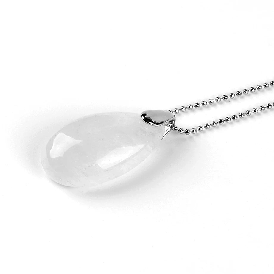 Natural Gem Stone Water Drop Necklaces