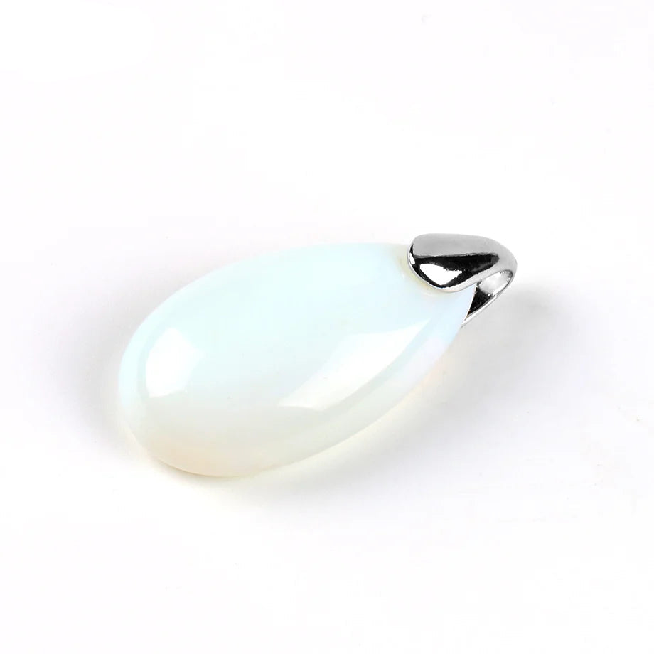 Natural Gem Stone Water Drop Necklaces