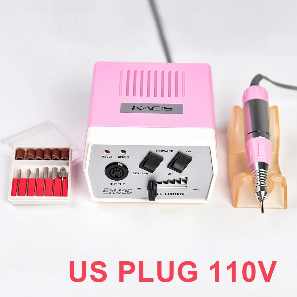 KADS Professional Electric Nail Drill Manicure Machine Apparatus 35W 30000RPM Pedicure Nail Sander Tool Milling Cutter File