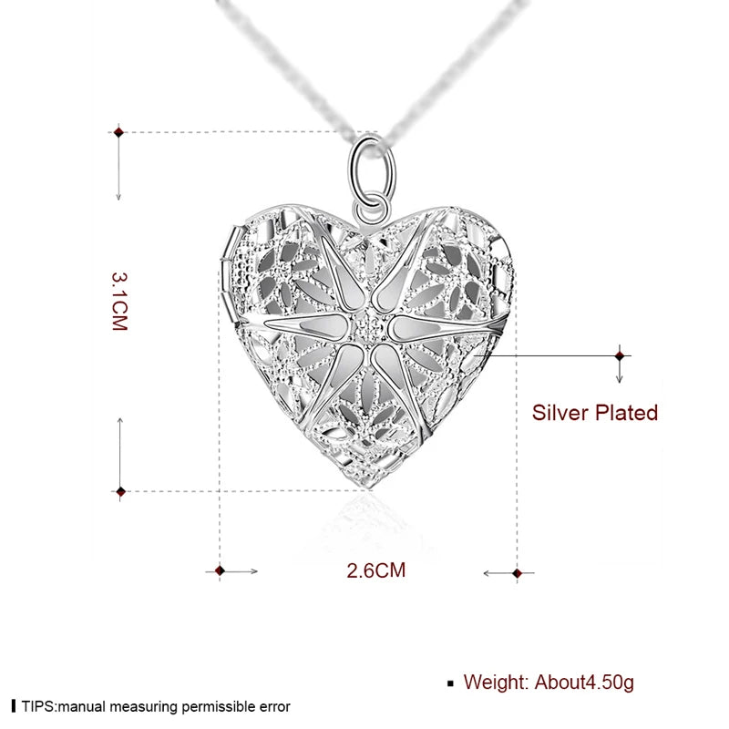 Ashanti 925 Sterling Silver Photo Frame Pendant Necklace