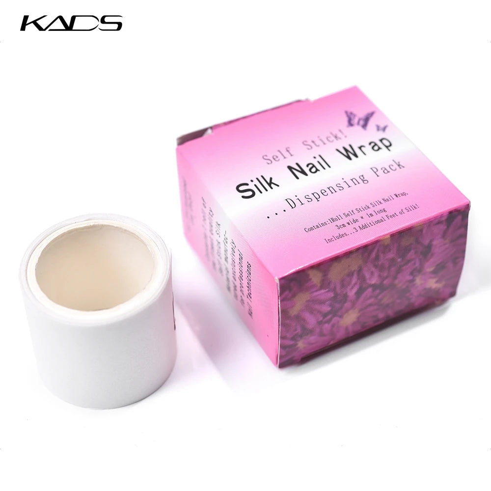 KADS Silk Fiberglass For Nail Extension Form Self Adhesive UV Gel Building Fiber French Nail Wrap Repair Reinforce Nail Tips