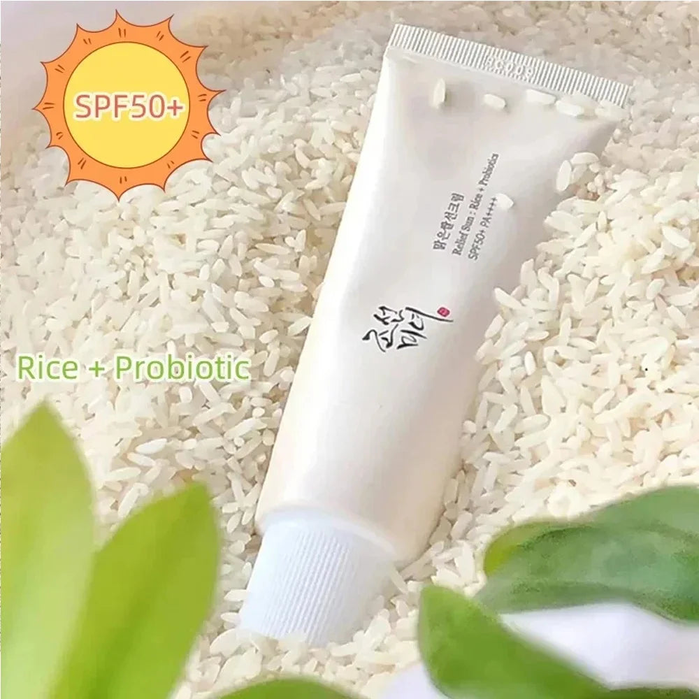 SPF50+ Korean Rice Probiotic Sunscreen – UV Protection & Skin Brightening, 50ml.