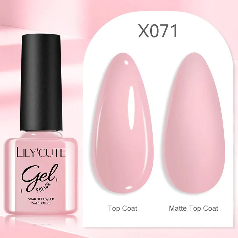 LILYCUTE 7ml Gold Sparkling Glitter Gel Nail Polish Semi Permanent UV Gel Soak off UV LED Nail Gel Varnish For Nail Manicure DIY