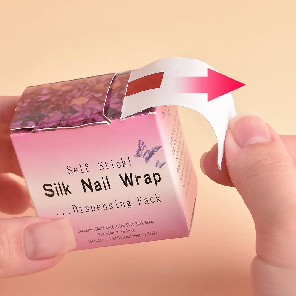 KADS Silk Fiberglass For Nail Extension Form Self Adhesive UV Gel Building Fiber French Nail Wrap Repair Reinforce Nail Tips