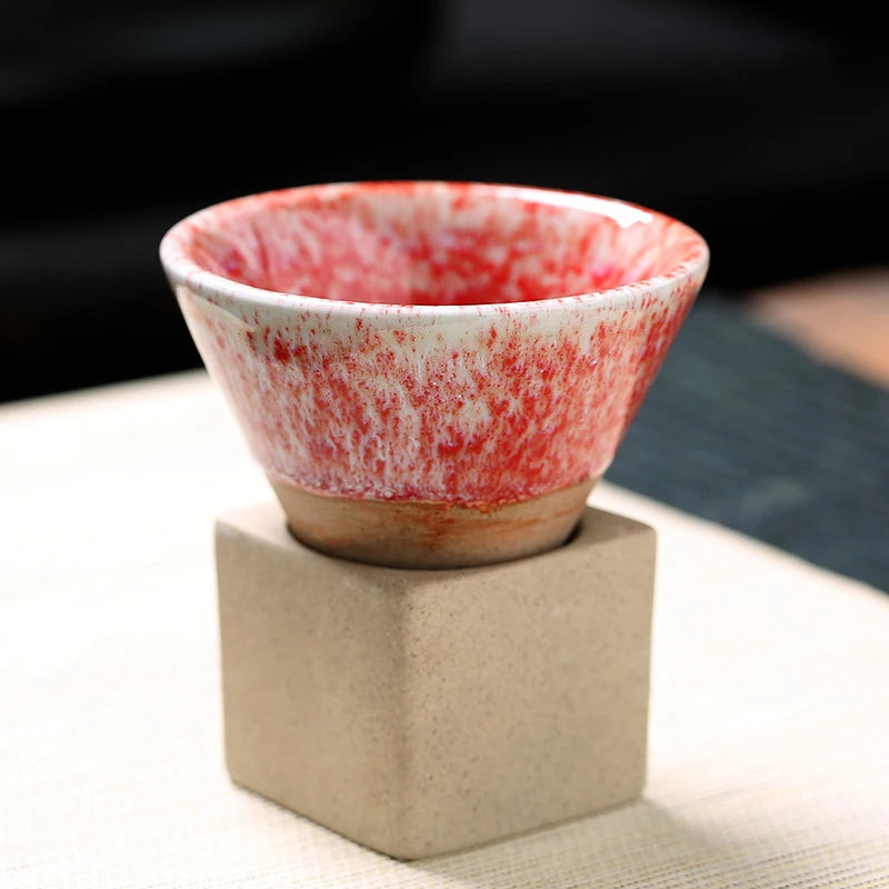 1PC Japanese Style Retro Ceramic Coffee Cup Rough Pottery Tea Cup