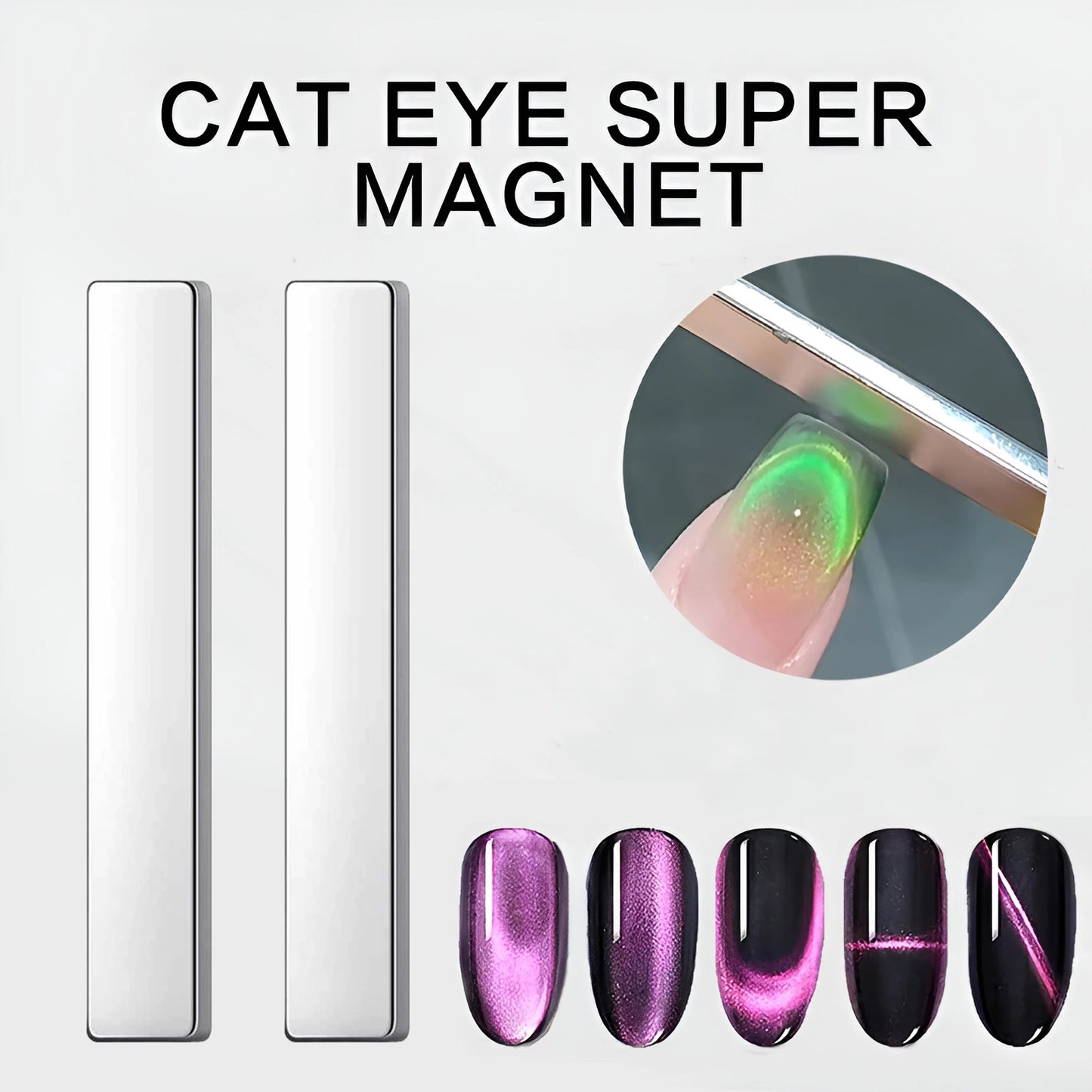 Nail Art Magnetic Pen 3D Cat Eye Painting Nails Art Design Dual-Ended Magnet Wand Gel Polish Magic for Manicure DIY&Salon Tools