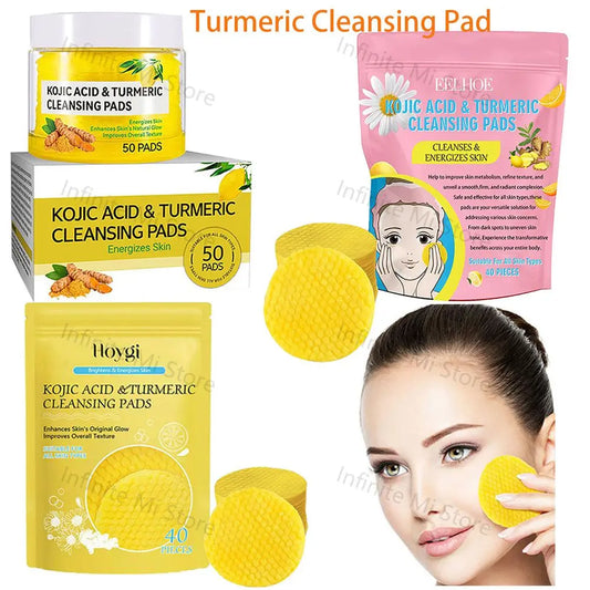 40/50pcs Turmeric Kojic Acid Cleansing Pads