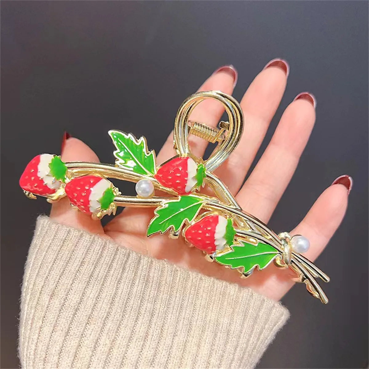 Jodi Strawberry Hair Claw Clips - TIA ART HOUSE