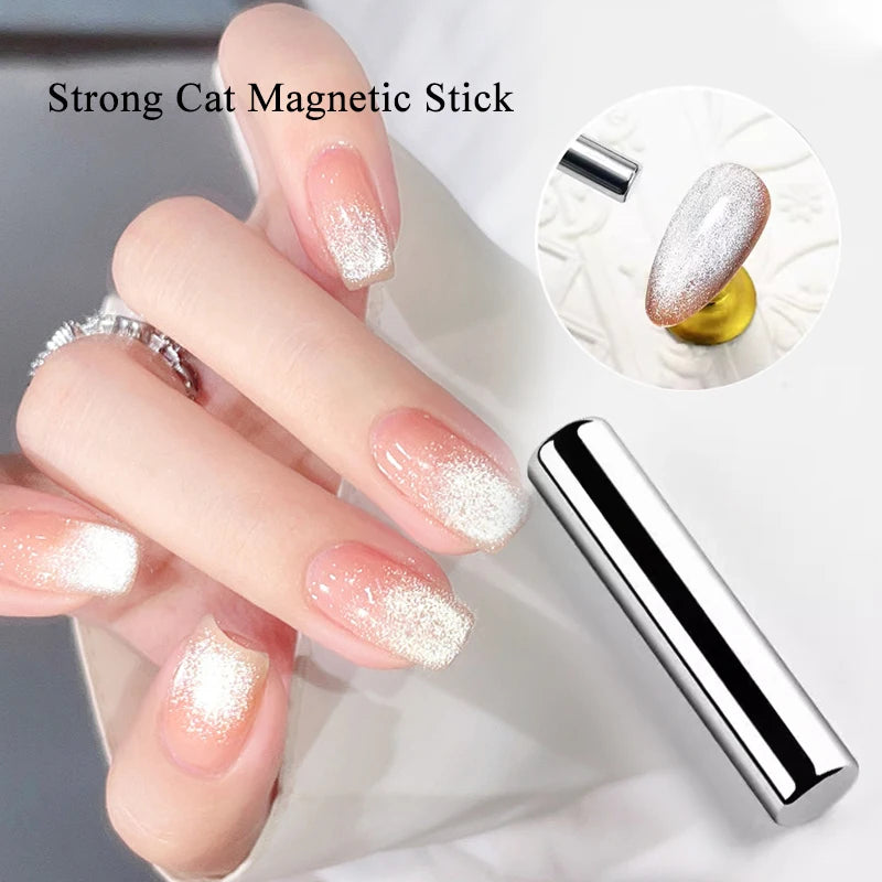 LILYCUTE 7ML 3 IN 1 Platinum Rose Gold Cat Magnetic Gel Nail Polish Moonlight Magnetic Gel Varnish Glitter Semi Permanent UV Gel