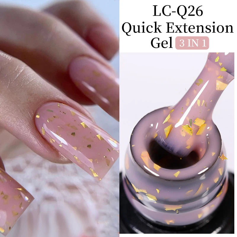 LILYCUTE 7ML Quick Extension Nail Gel Vernis Semi Permanent Acrylic Crystal White Clear Nude Gel Nail Polish UV Construction Gel