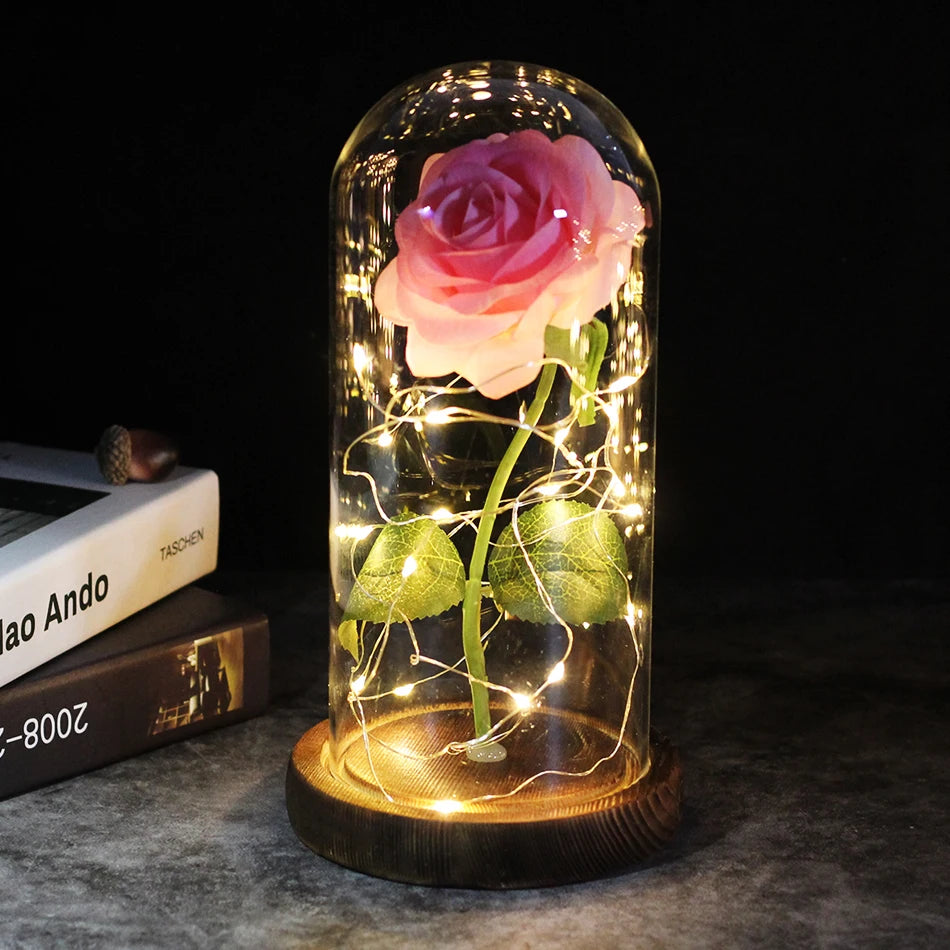 Galaxy Rose Artificial Flowers Beauty and the Beast Rose-Valentine's Day Mother's Gift