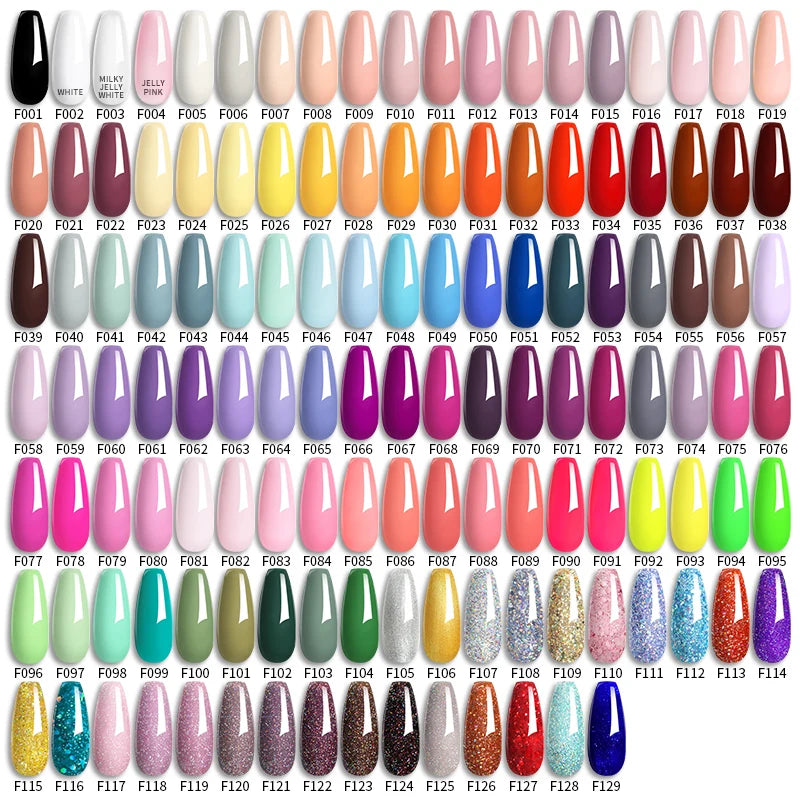 LILYCUTE 184 Colors 7ML Nail Gel Polish Semi-Permanent Glitter Soak Off Base Top Coat UV LED Nail Gel Varnish Nail Art Manicure