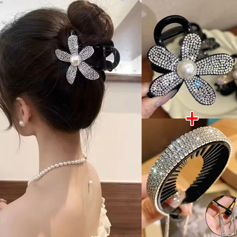 MAYV Korean Rhinestone Hair Claw Clip