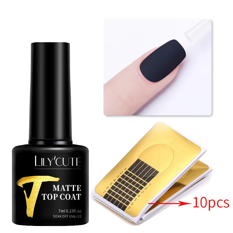 LILYCUTE 7ML Quick Extension Nail Gel Vernis Semi Permanent Acrylic Crystal White Clear Nude Gel Nail Polish UV Construction Gel