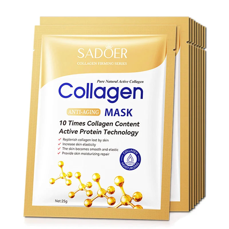 10 pcs Anti-wrinkle Collagen Face Mask.