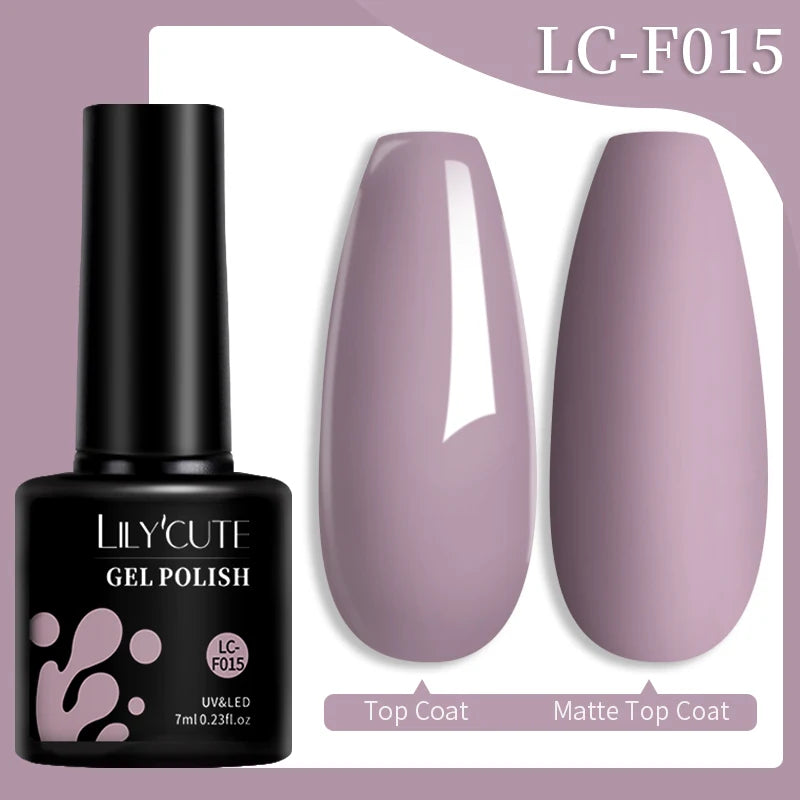 LILYCUTE 7ML Quick Extension Nail Gel Vernis Semi Permanent Acrylic Crystal White Clear Nude Gel Nail Polish UV Construction Gel