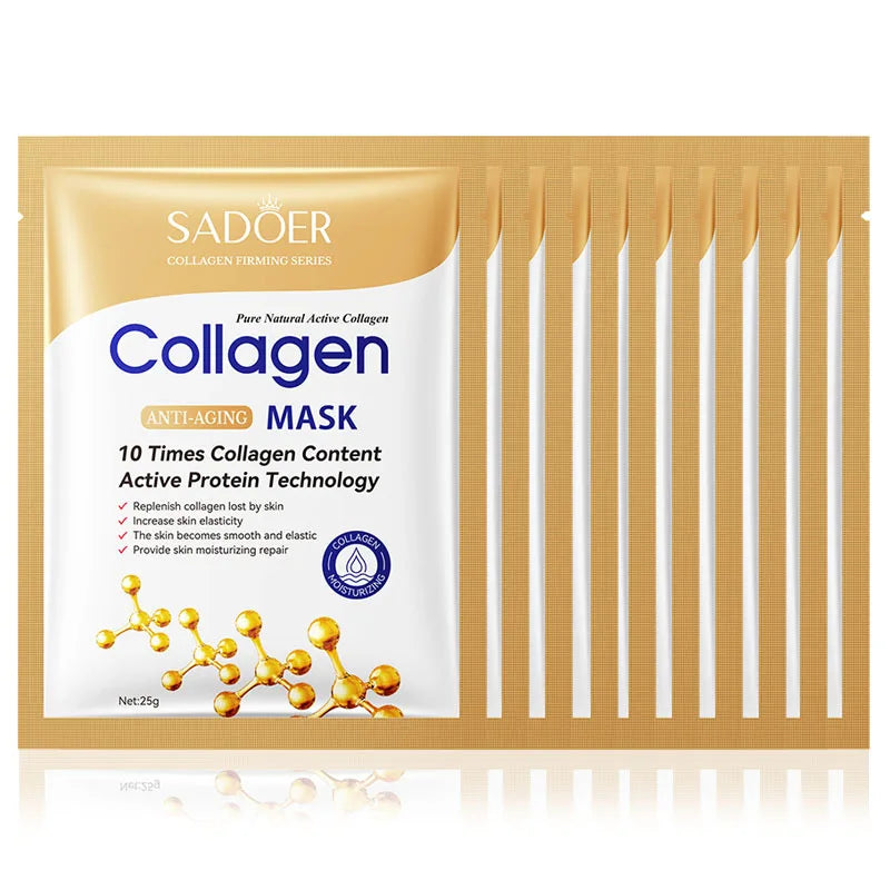 10 pcs Anti-wrinkle Collagen Face Mask.