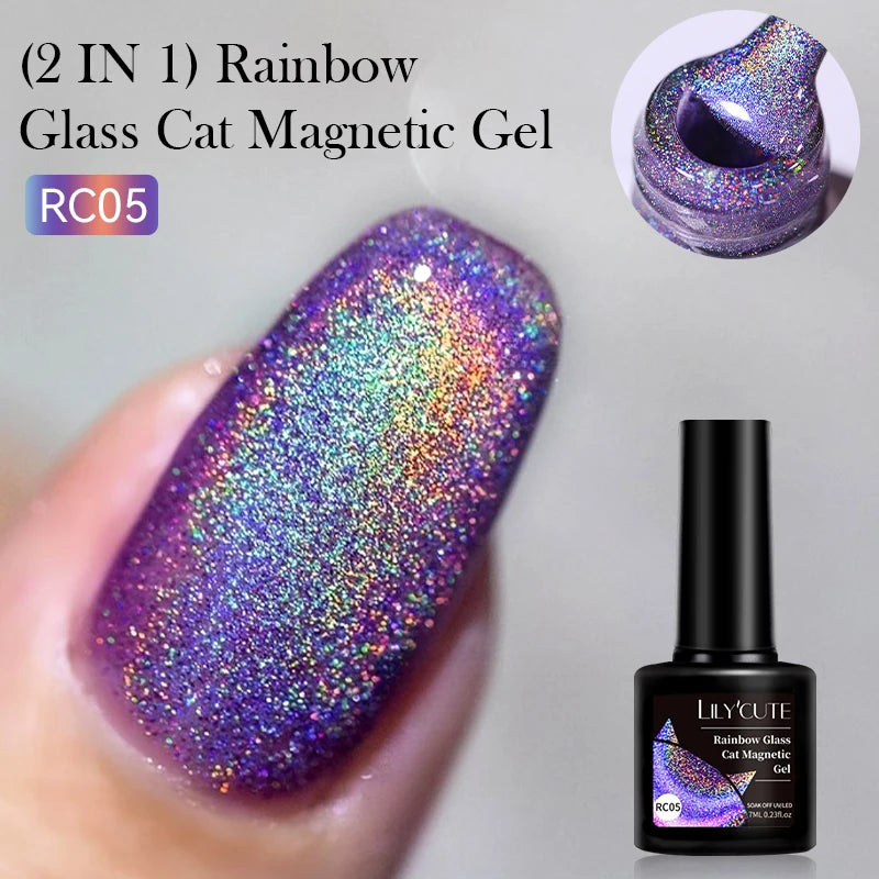 LILYCUTE 5ML Reflective Glitter Liner Gel Polish Nail Art Champagne Sparkling Lines Painting Gel Semi Permanent UV French Nails