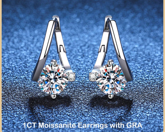 Ludovica Moissanite Earrings - TIA ART HOUSE